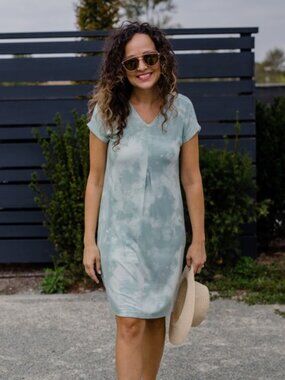 Ethically Made Super Soft Tie Dye T-Shirt Slub Dress NWT